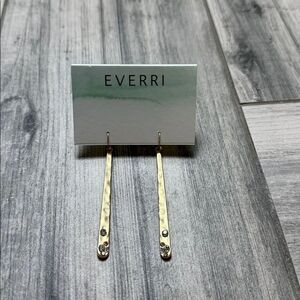 EVERRI gold tone diamond and rose gold stone drop earrings